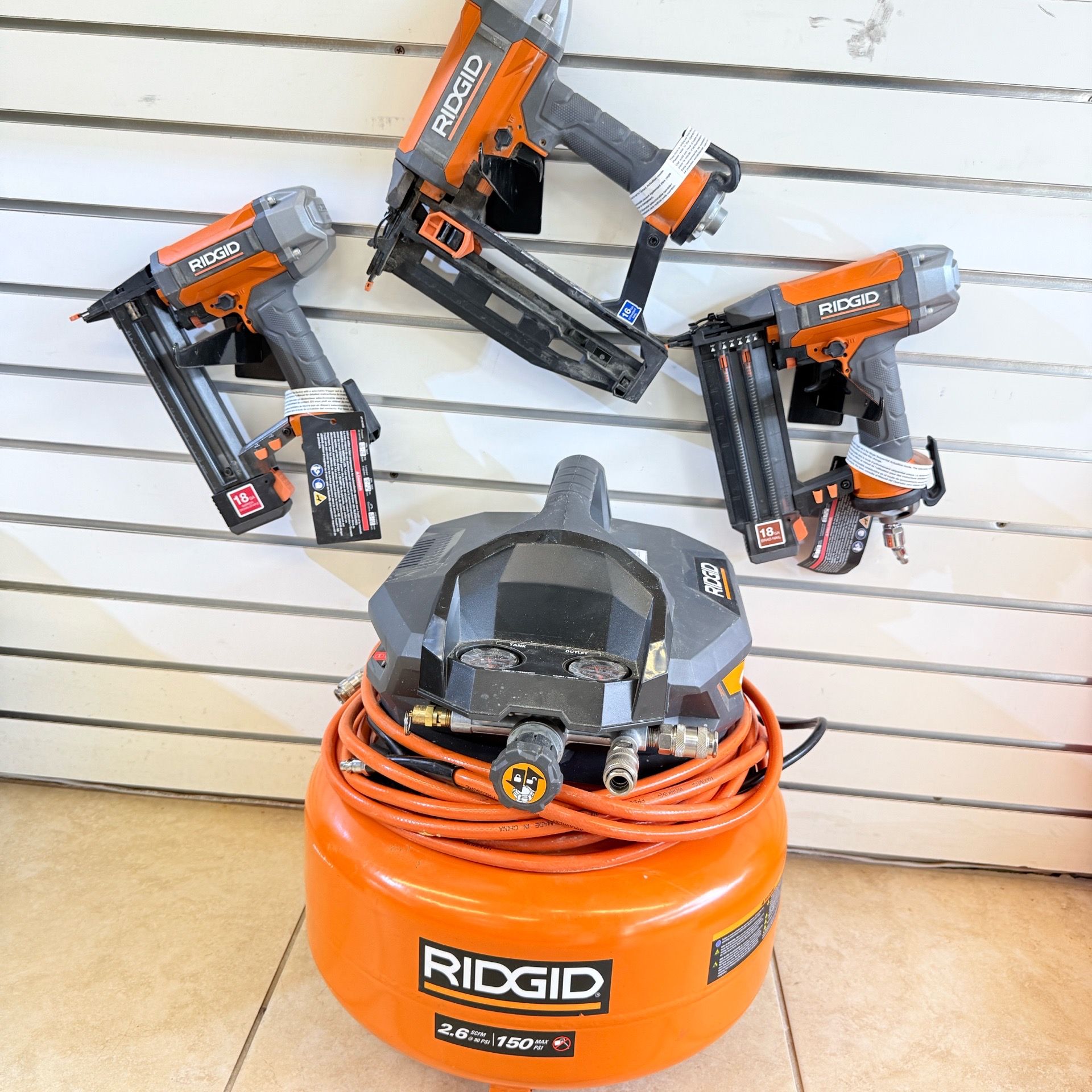 6gallon Ridgid Compressor Kit, 150PSI