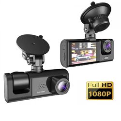 1080P Dash Camera Front and Inside,Dashcams for Cars with IR Night Vision Loop Recording G-Sensor 