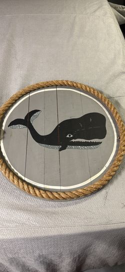 Nautical whale wall decor rope border