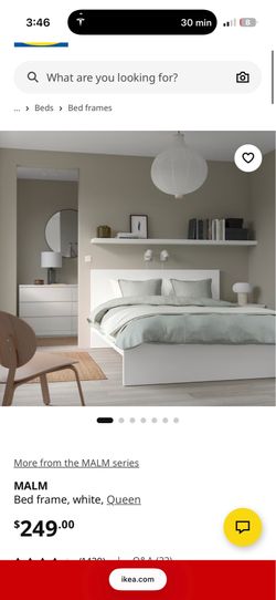 Ikea Malm Queen Bed Frame White