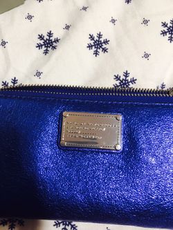 Marc by MARC JACOBS blue metallic Continental Wallet