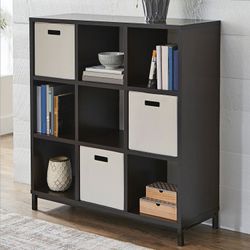 	The Better Homes & Gardens 9-Cube Storage Organizer with Metal Base features nine 13” x 15” x 13” compartments that are perfectly sized for displayin