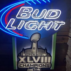 seahawks bud light neon sign