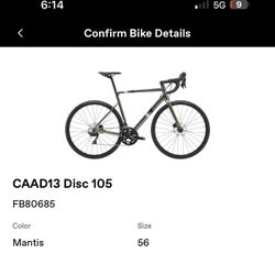 Cannondale CAAD13 Disc 105 Size 56 