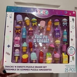 Snacks and Treats Puzzle Erasers