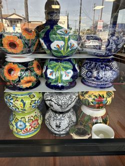 Macetas, Talavera, Barro,Equipales,decoraciones Para Patio Y Jardín. Precios Varían 