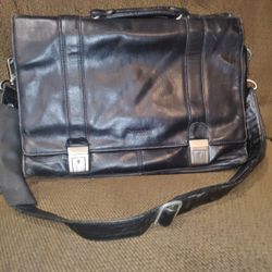 Portfolio Bag Kenneth Cole Portfolio Briefcase Shoulder / Hand Leather Case/bag Five '5' Big Document Pockets Plus More .