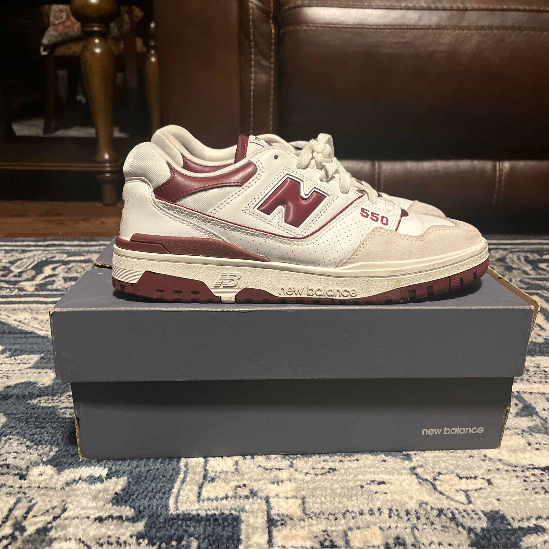 new balance 550 burgundy