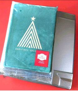 Velvet Holiday Journal Organizer with Drink Cup and Pen