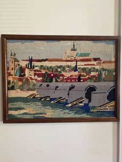Vintage Knitted/ Woven  Art 