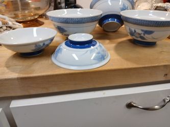 vintage Chinese cloissoon bowls