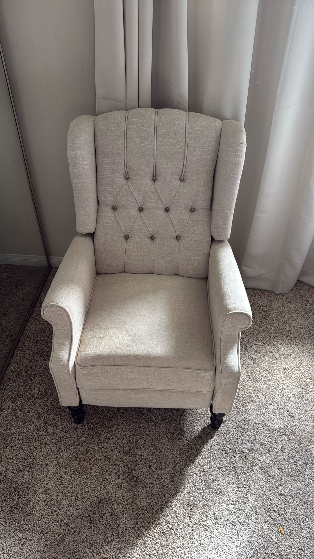 Beige Recliner Chair
