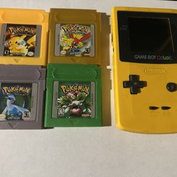 Gameboy Color  & DMG Gameboy Yellow & R.E.P.O  Pokemon Games Lot [ Faulty OEM Speaker]
