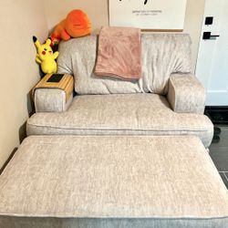 Chair and a Half With Matching Ottoman