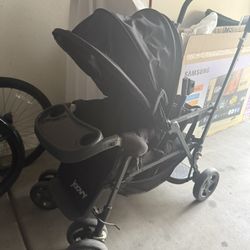 Caboose Double Stroller With Adapter