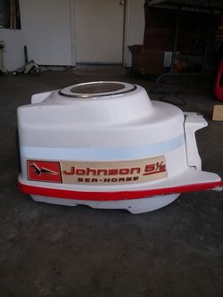 1960 Johnson outboard cowl hood cover and many parts