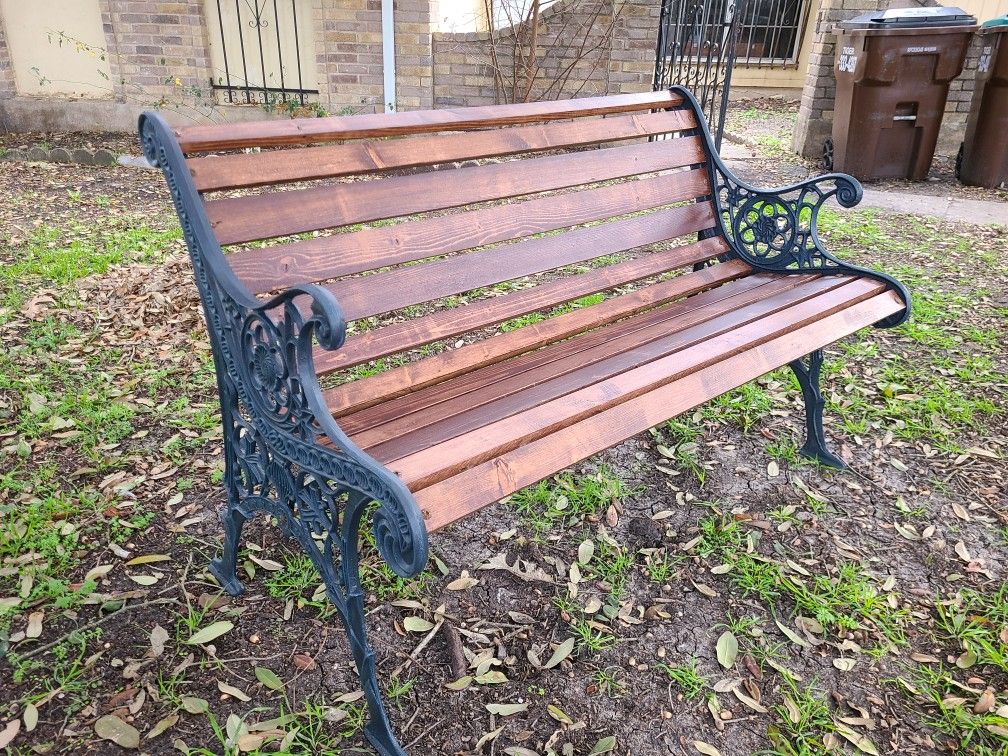 Wood And Iron Bench