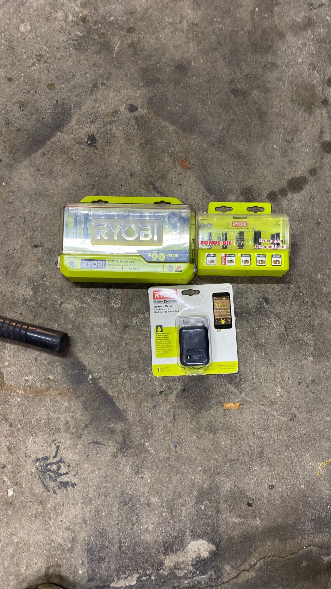 Ryobi carpentry, tools, and floor water meter