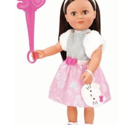 My Life As Poseable Hello Kitty 18" Doll, Dark Brunette Straight Hair, Brown Eyes, 50th Anniversary