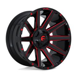 Fuel Contra Gloss Black Red Tinted Clear | Truck Fitment Wheels Rims