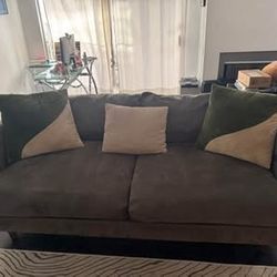 Suede Dark Gray Couch