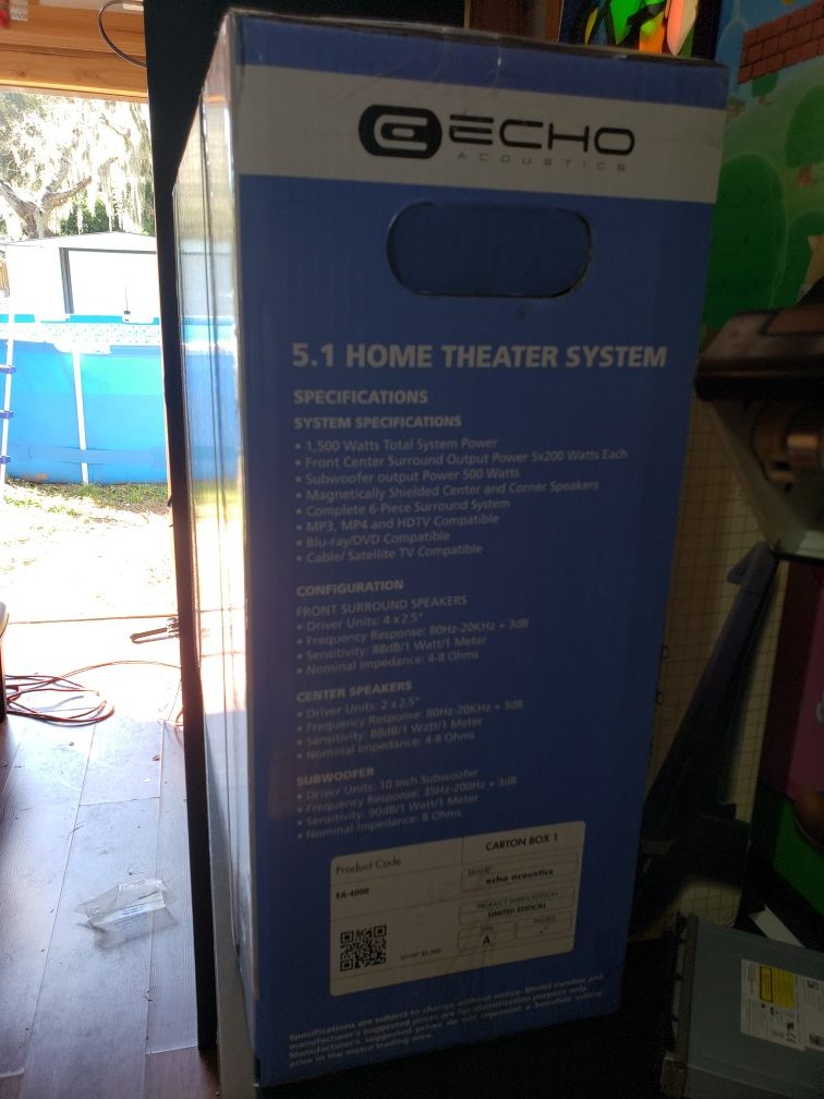 Echo acoustics home theater ea-4000