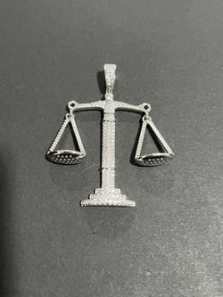 Libra Scale .925 Real Silver Pendant