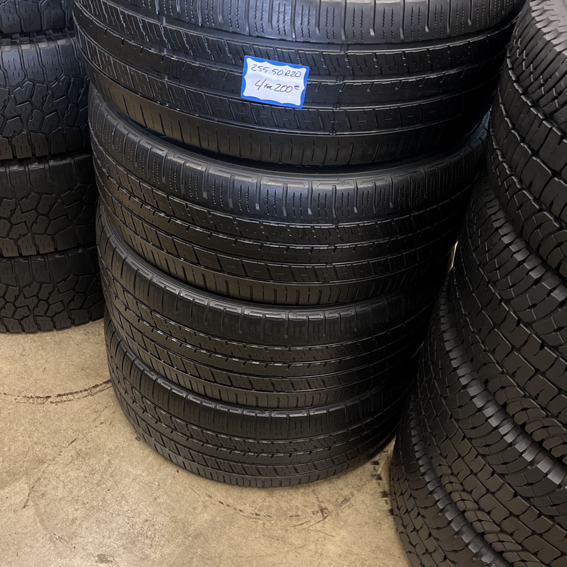 4-used Tires 255/50/R20 Falken 