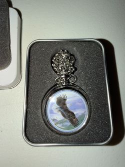 Al Agnew “Majestic Flight” Bald Eagle Pocket Watch — Exclusive Edition w/ Tin — Works