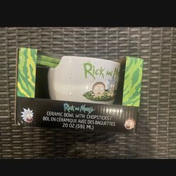 Rick and Morty Bowl with Chopsticks - 20 oz . 