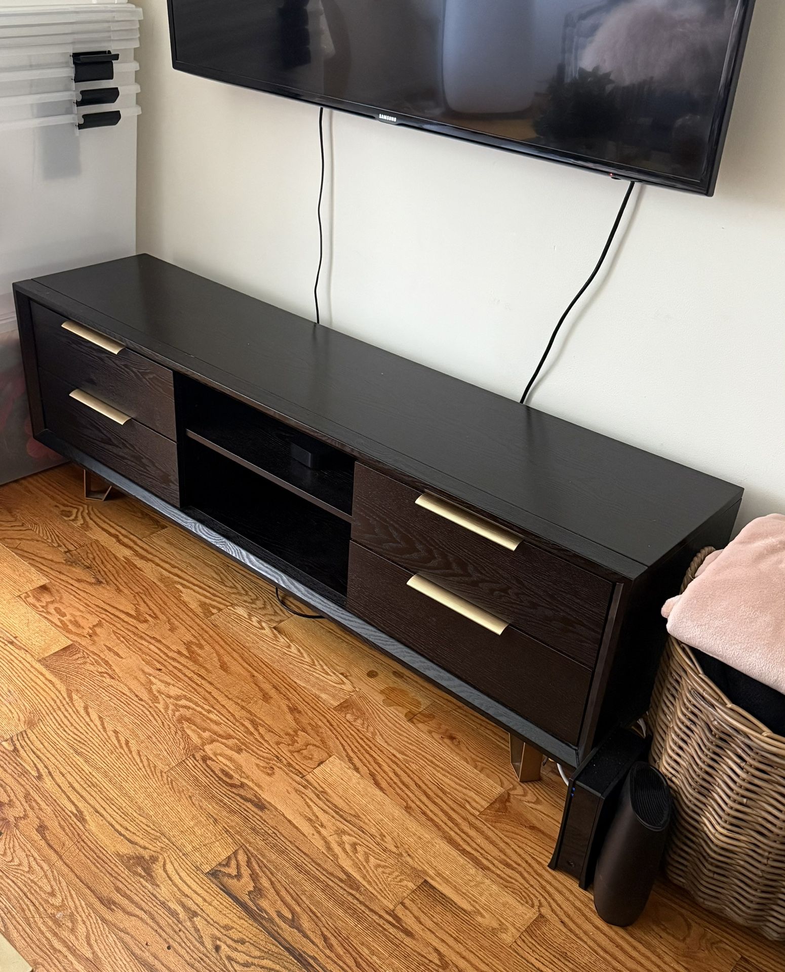 Black Wood Media Console