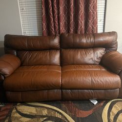Genuine Leather Recliner Sofa And love Seat Set