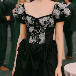 NWT For Love and Lemons the Hadlee Embroidered Corset Mini Dress size S  