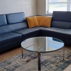 Leather Sectional Sofa + TV + TV Stand