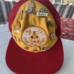 Masonic Vintage Hat And Pins Freemason