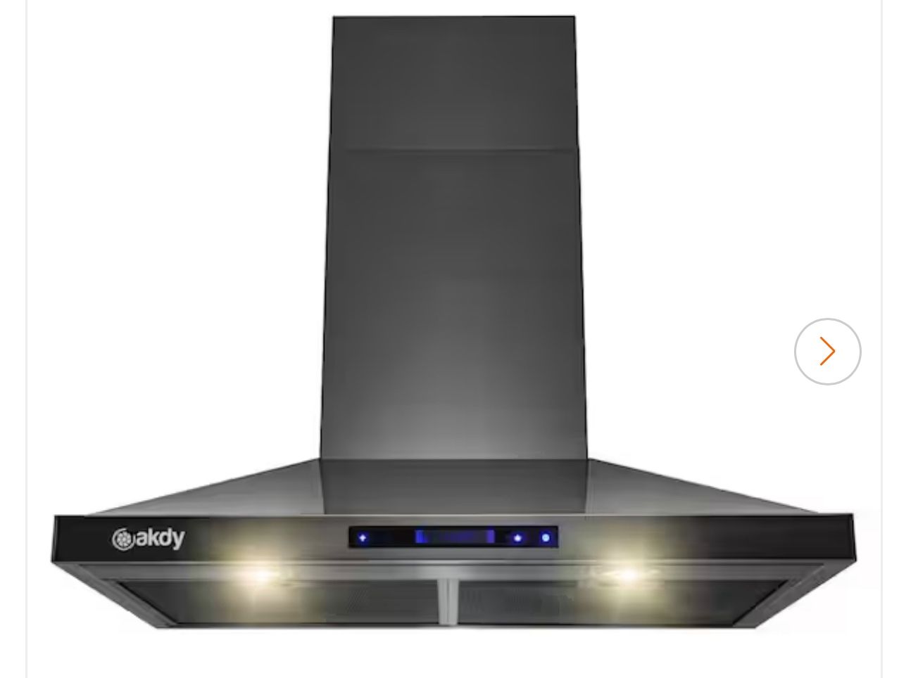 30 in. 343 CFM Convertible Wall Mount Black Stainless Steel Kitchen Range Hood with Touch Panel