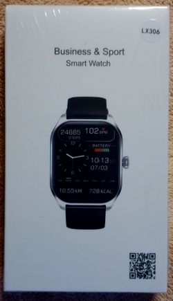 Unisex Rechargeable Smart Watch, Fitness tracker, Black, LX 306