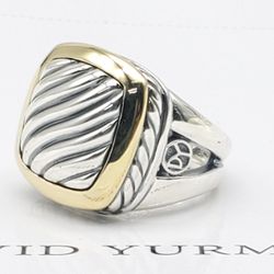 David Yurman Sterling Silver 14mm sculpted cable Ring
Size 7