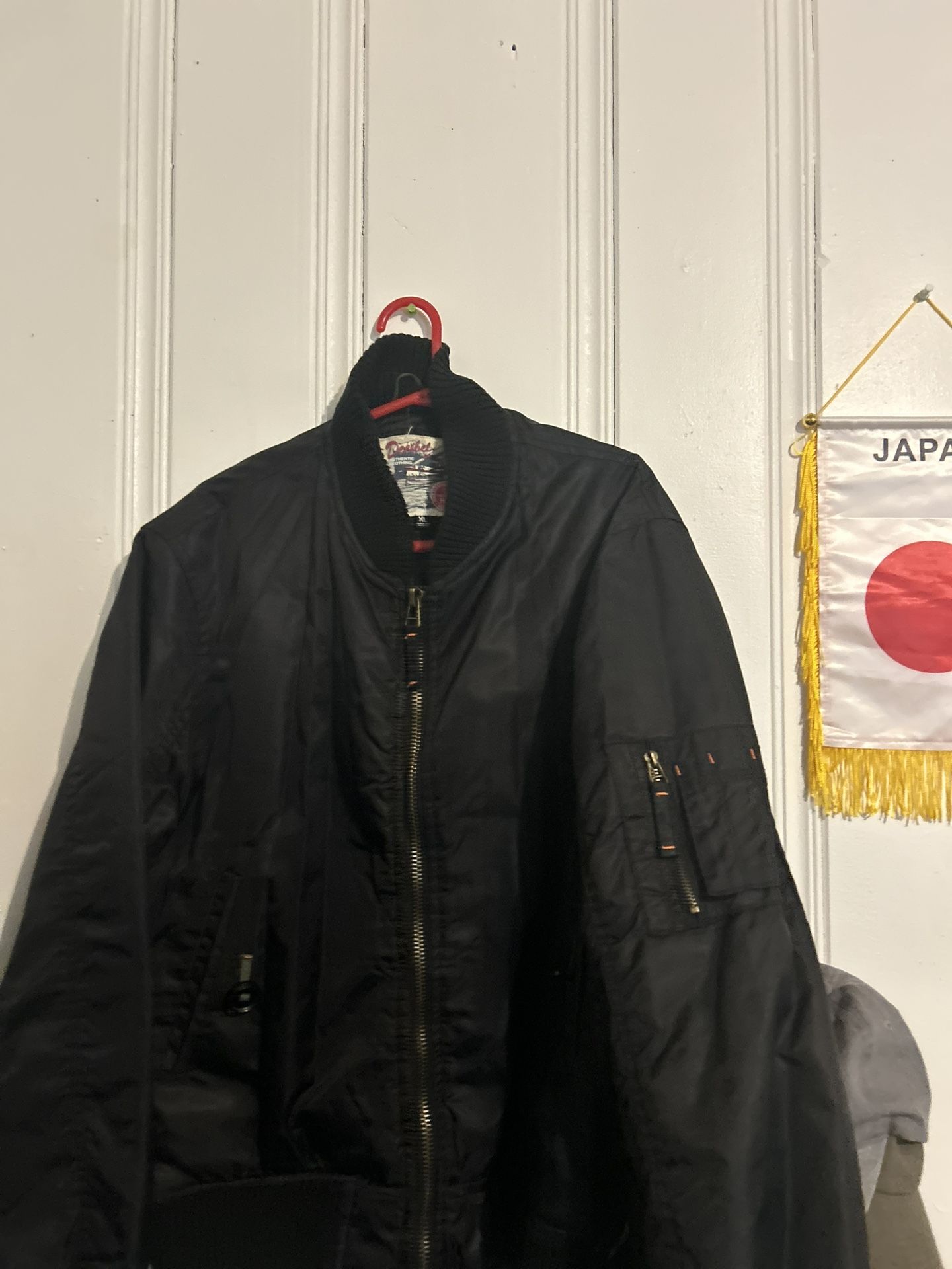 Black bomber jacket