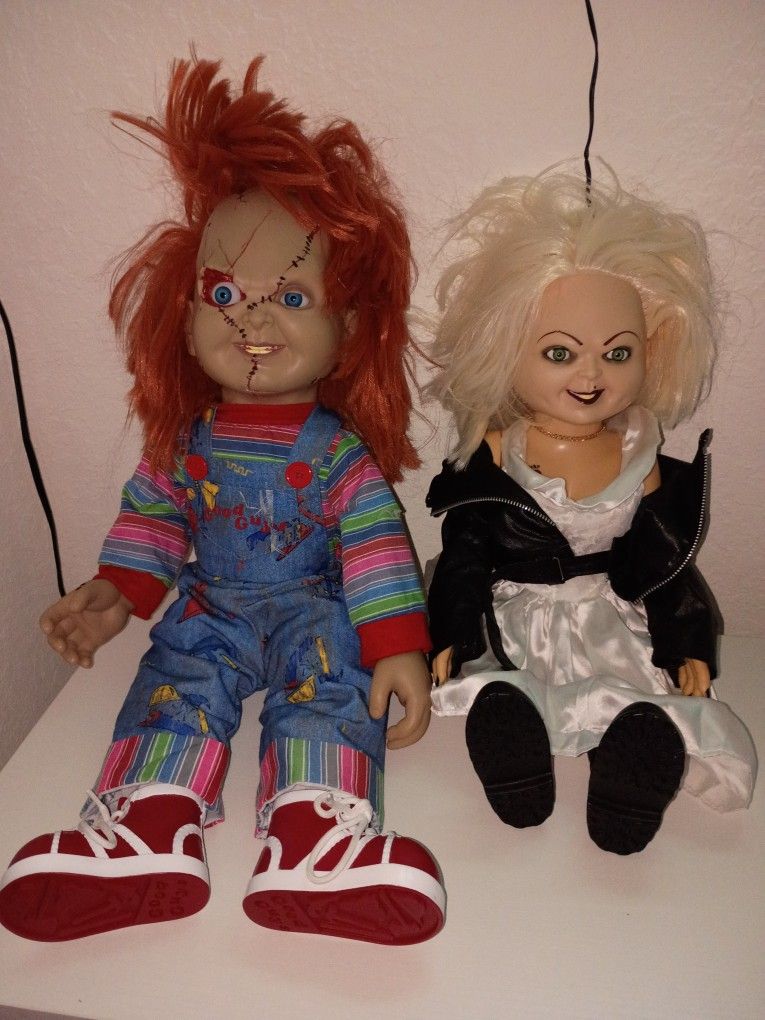 Full Size Talking Chucky And Tiffany Doll Pair