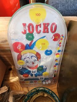 Vintage 1960s JOCKO the Clown WOLVERINE TOY Pinball Game HandHeld Toy


