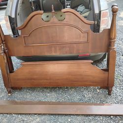 Solid Wood Queen Bed Frame 