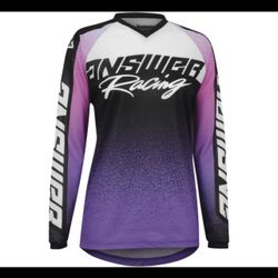 Answer Racing Youth A22 Syncron BMX MX Jersey N Pants Combo Purple, Black and Pink Light Blue 