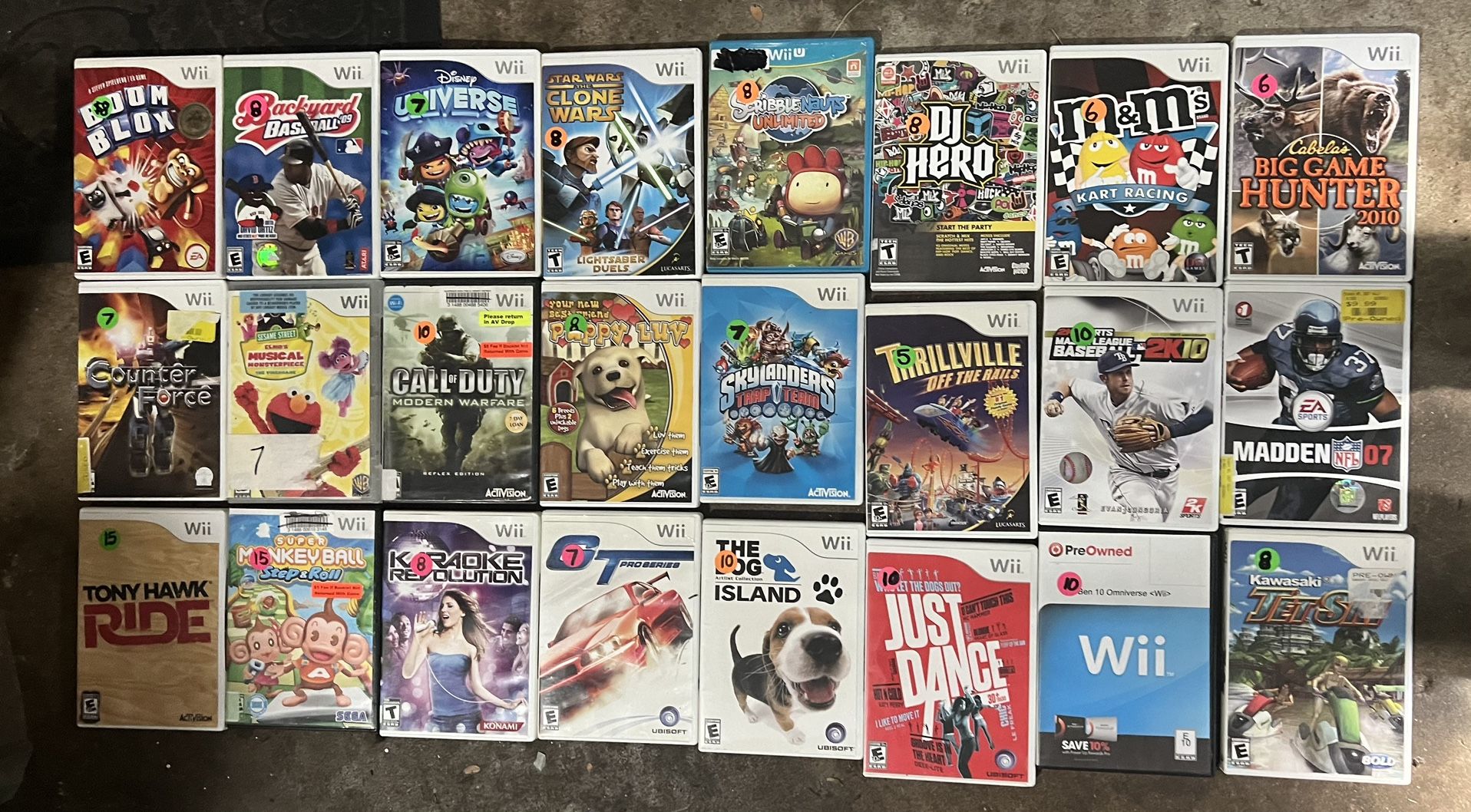 Wii Games Each Priced