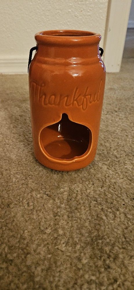 Fall Themed Jar - Tealight Holder