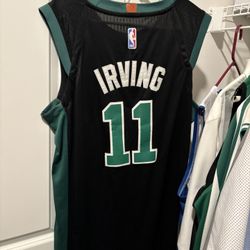 Kyrie Irving Boston Celtics Green and Black Alternate Road Jersey