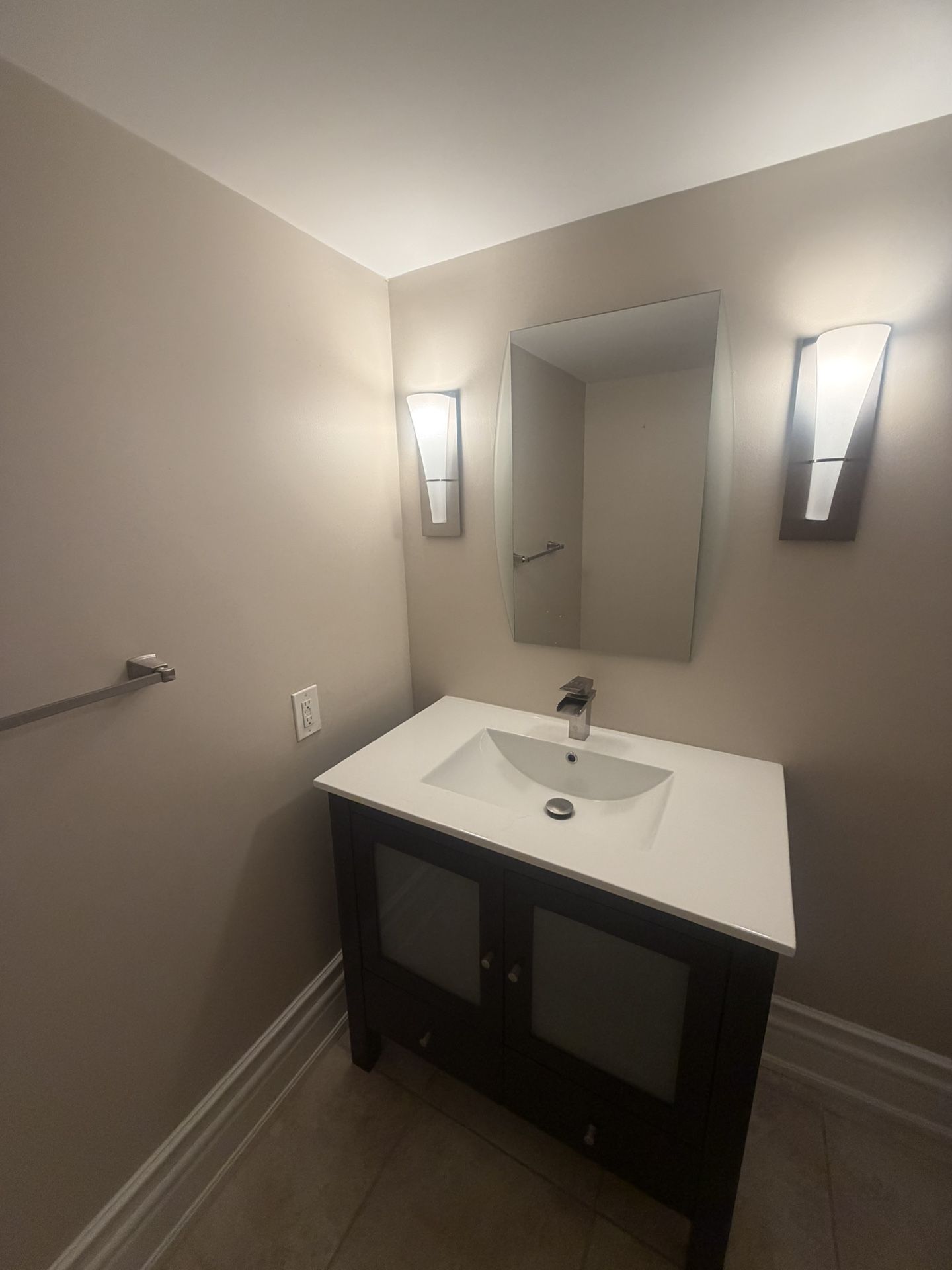 For Sale: Bathroom Vanity with Countertop & Mirror and vanity lights