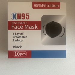 Black KN95 face masks (Case Of 1000)