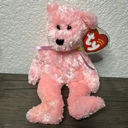 Ty Beanie Baby Pink Sherbet W/ Tag & Protector - Pre Owned