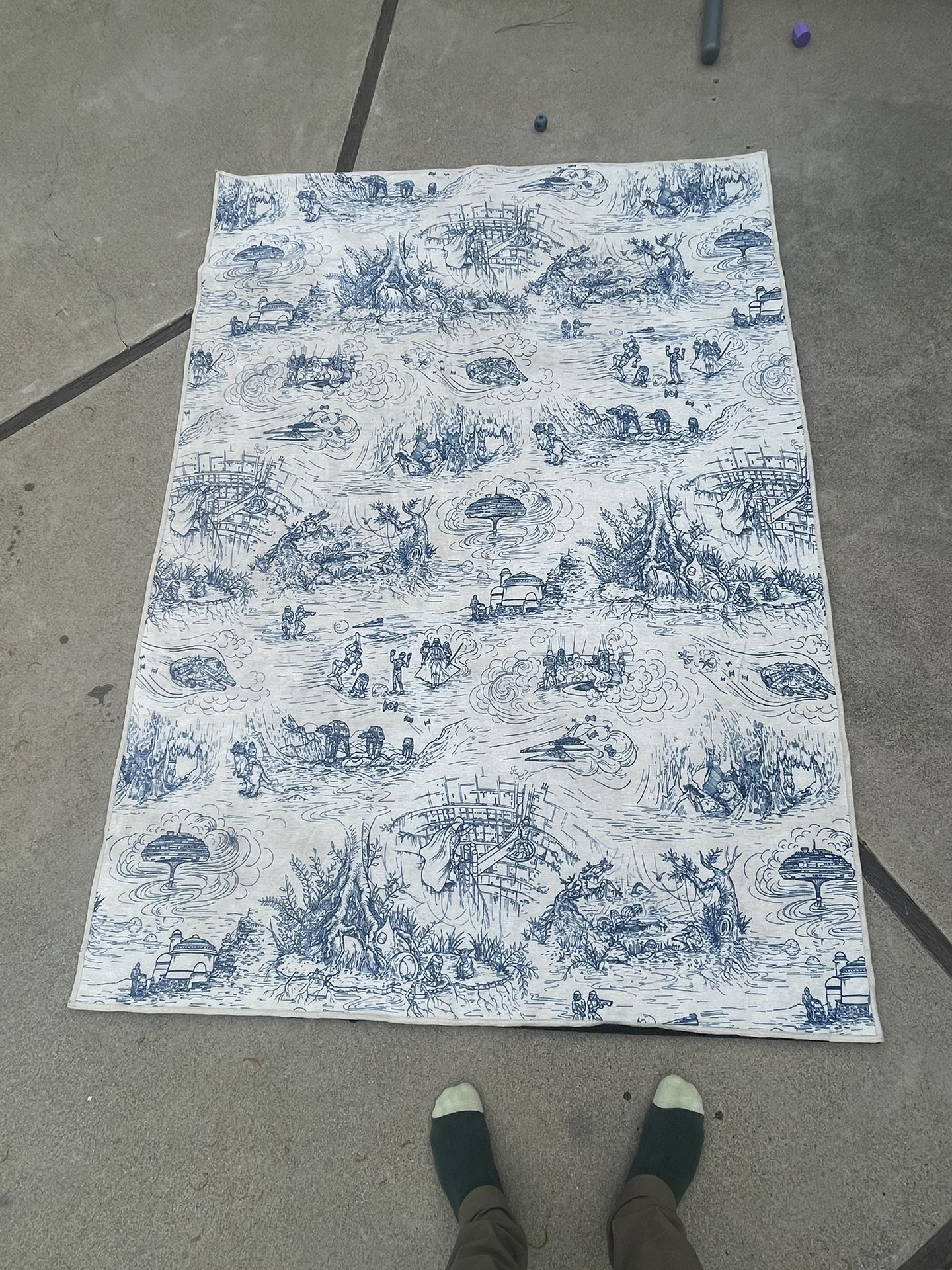 Star Wars Toile Blue Ruggable